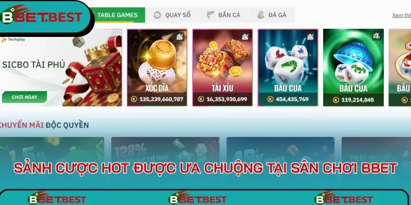 Bbet mong muốn mang đến sân chơi đa dạng nhất cho hội viên